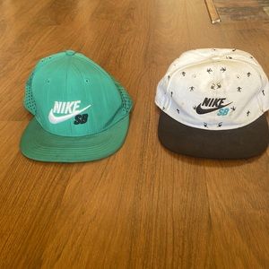 Two vintage Nike, SB hats!!!
